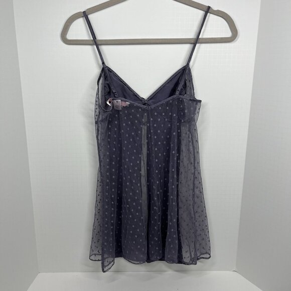 Victoria's Secret Purple Silk and Lace Embroidered Baby doll top Sz S - Picture 4 of 9
